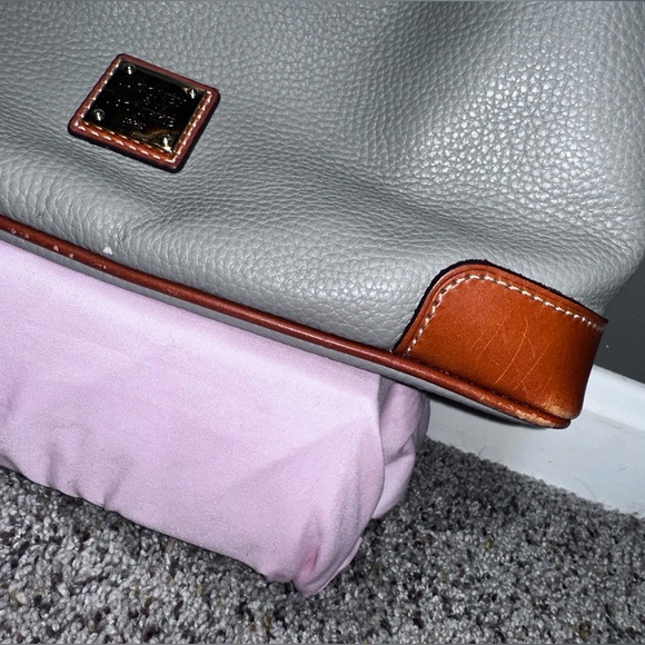 👜 Dooney & Bourke Pebble Grain Leather Hobo Shoulder Bag - Picture 6 of 12